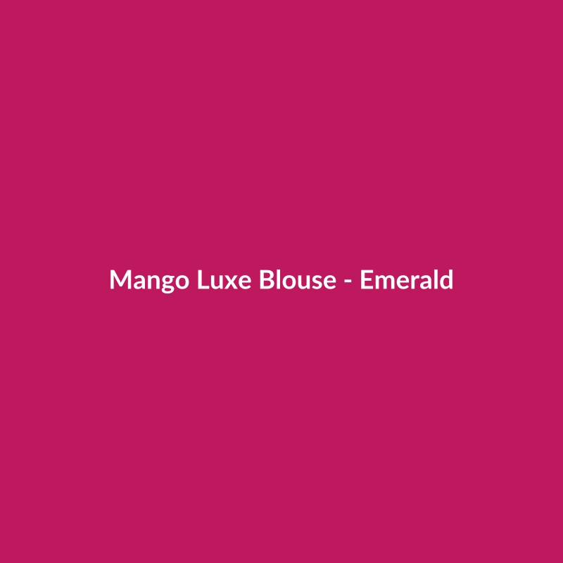 Emerald Mango Luxe Satin Blouse for Women - Formal Occasion
