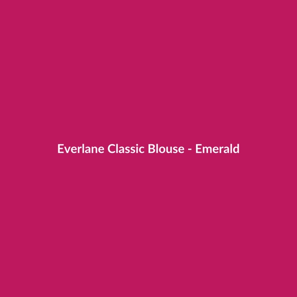 Everlane Classic Blouse - Emerald - 2