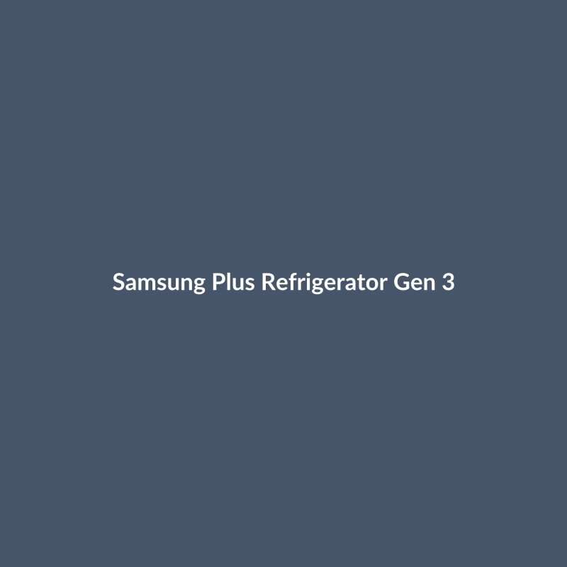 Samsung Plus Refrigerator Gen 3 in Navy, featuring smart features and energy-efficient design.