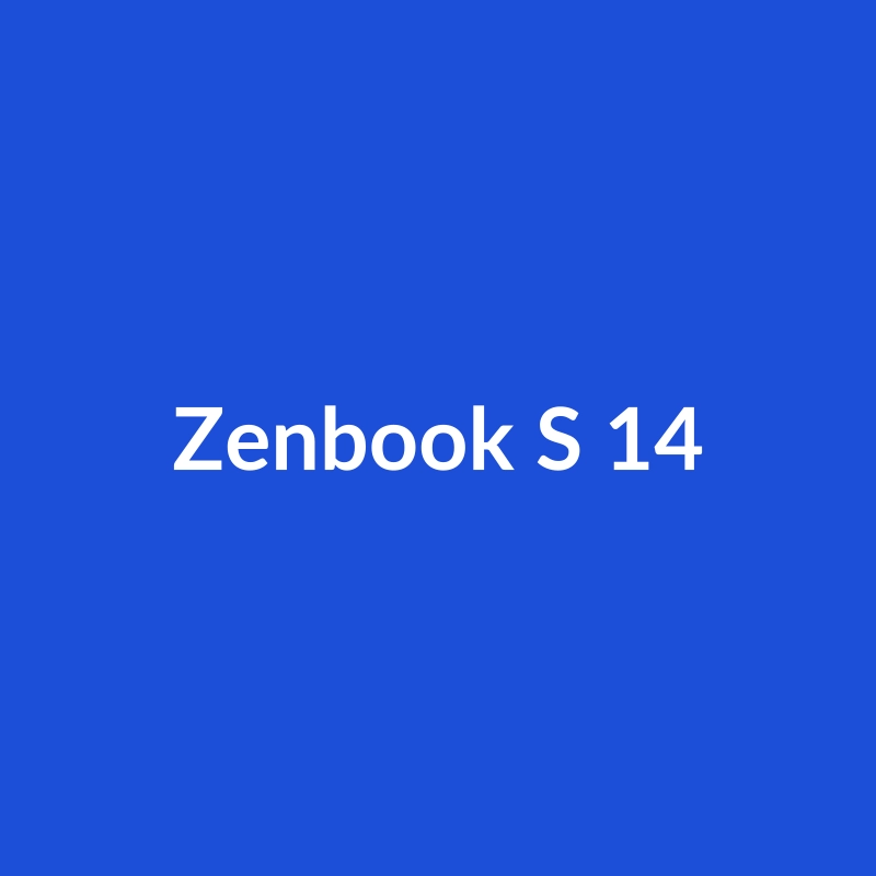 ASUS Zenbook S 14 laptop in White, Silver, or Space Gray with 18-inch Liquid Retina display and powerful Intel Core Ultra 7 processor.