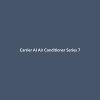 Carrier AI Air Conditioner Series 7 in Matte Black, featuring smart Wi-Fi connectivity and a 10-year warranty.