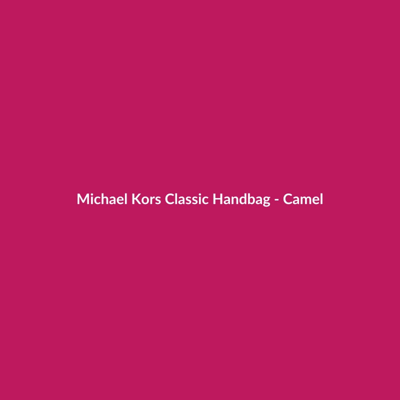 Michael Kors Classic Handbag in Camel color, made of cotton, suitable for women and weekend occasions.