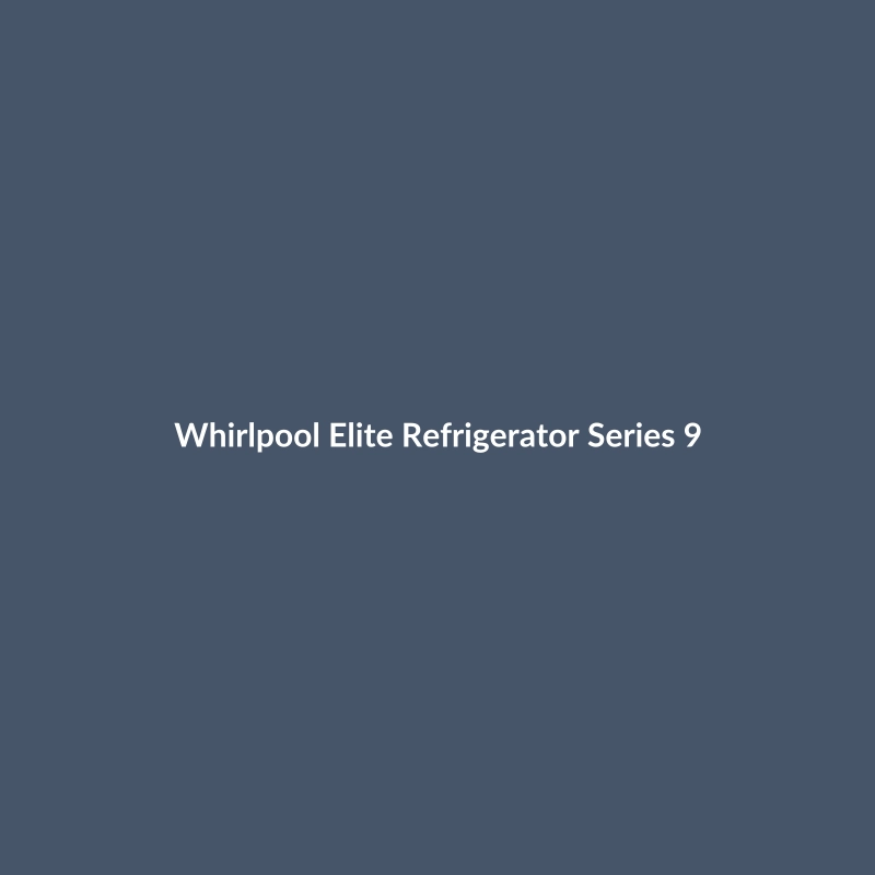 Whirlpool Elite Refrigerator Series 9 in silver finish, showcasing modern design and smart home integration.