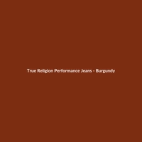 True Religion Performance Jeans in Burgundy, Men's Athletic Fit, Wool Blend
