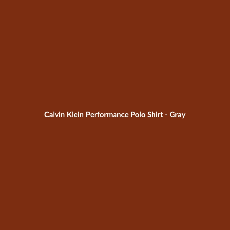 Calvin Klein Performance Gray Polo Shirt for Men, Relaxed Fit, Cashmere Blend