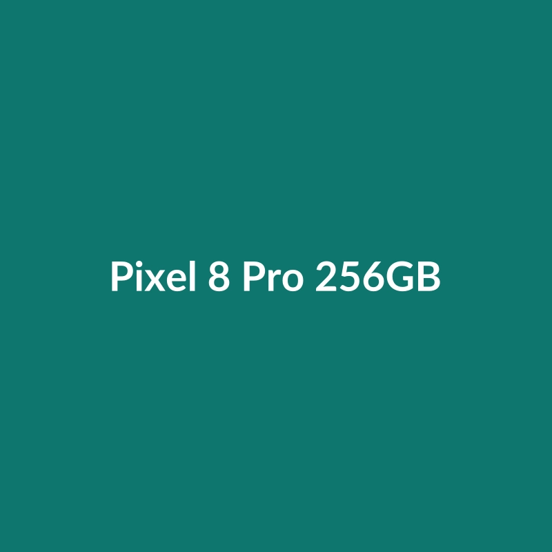 Google Pixel 8 Pro 256GB smartphone in Black, Gold, and Desert Titanium colors, showcasing its 7.6" foldable display.