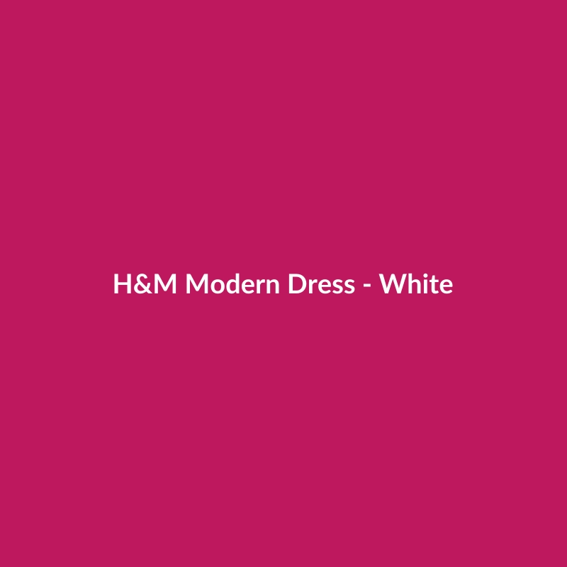 H&M Modern Leather Dress in White, a stylish choice for women's date night outfits.