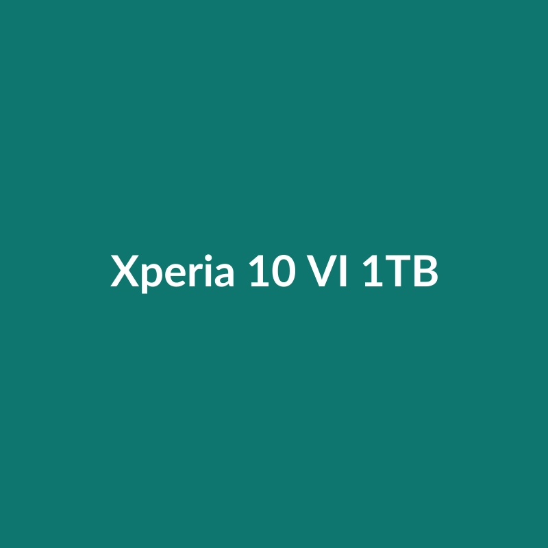 Sony Xperia 10 VI 1TB smartphone in Titanium Gray, showcasing its 6.5-inch display and camera.