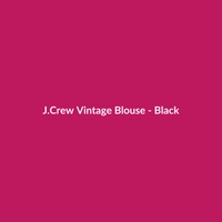 J.Crew Vintage Black Leather Blouse for Women - Formal Fall/Winter Collection