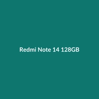 Redmi Note 14 128GB smartphone in White and Natural Titanium, featuring a large display and multiple cameras.