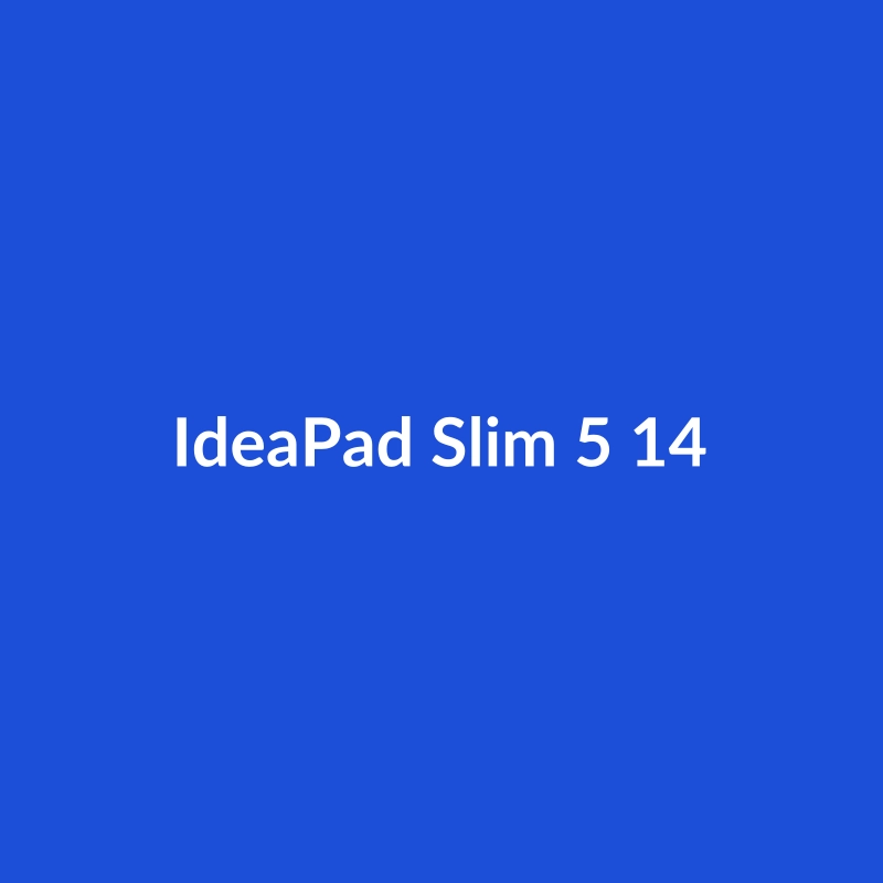 Lenovo IdeaPad Slim 5 14" laptop in black, featuring a Qualcomm Snapdragon X Elite processor and NVIDIA RTX 5080 GPU.