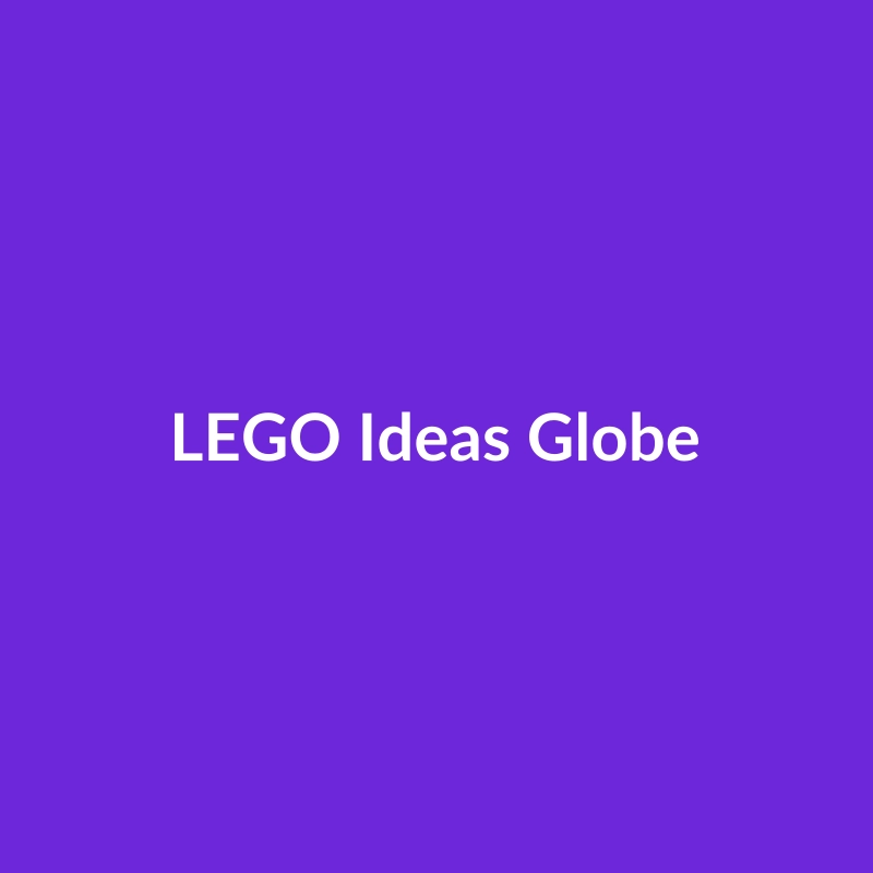 LEGO Ideas Globe building set with 6288 pieces, featuring a detailed world map.