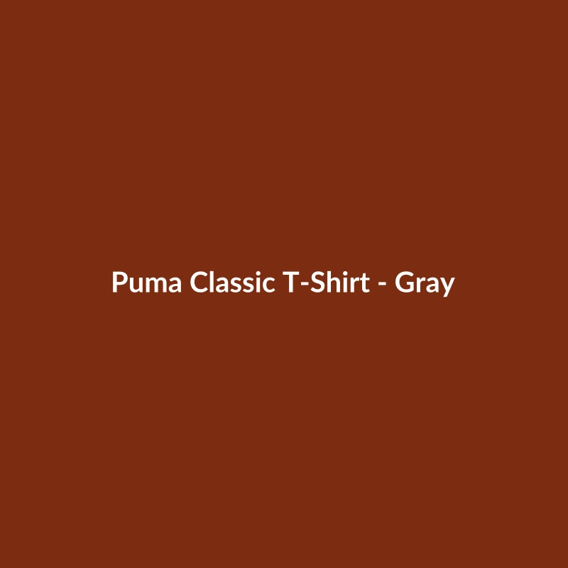 Puma Classic T-Shirt in Gray, Men's Nylon, Classic Fit