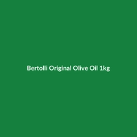 Bottle of Bertolli Original Olive Oil, 1kg size, showing its label with brand and product details.