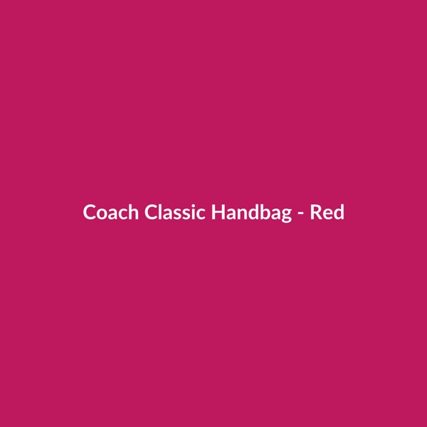 Coach Classic Handbag - Red - 2