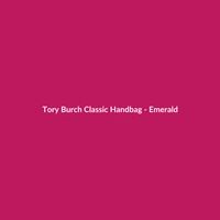 Tory Burch Classic Handbag in Emerald green, made of leather, suitable for formal occasions.