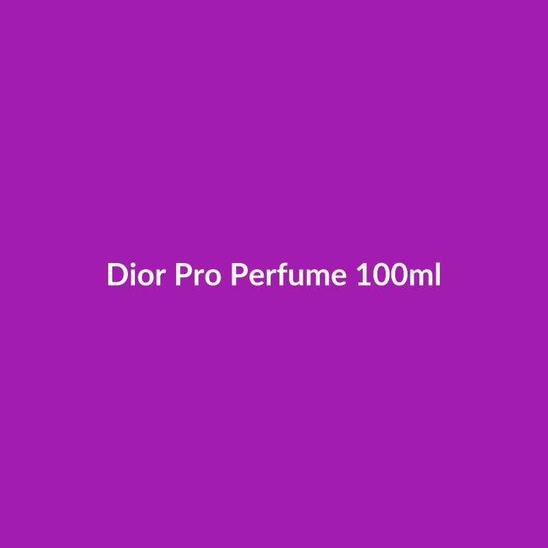 Dior Pro Perfume 100ml bottle, formulated for sensitive skin with Hyaluronic Acid and Retinol, addressing pore concerns.