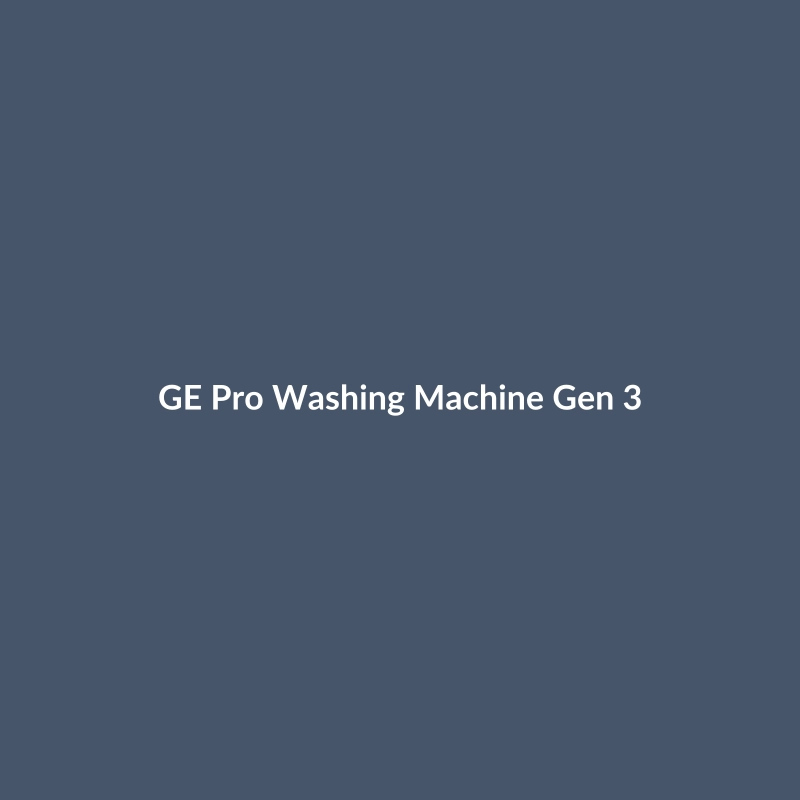 GE Pro Washing Machine Gen 3 in sleek stainless steel, featuring smart HomeKit and Alexa compatibility.
