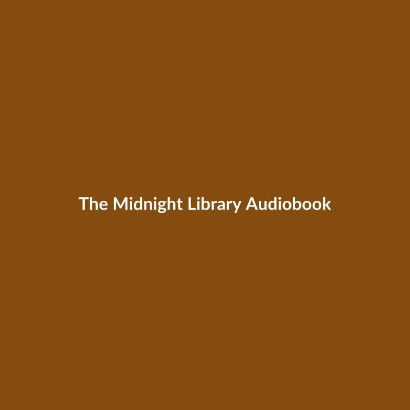 The Midnight Library audiobook cover featuring a library with many doors.