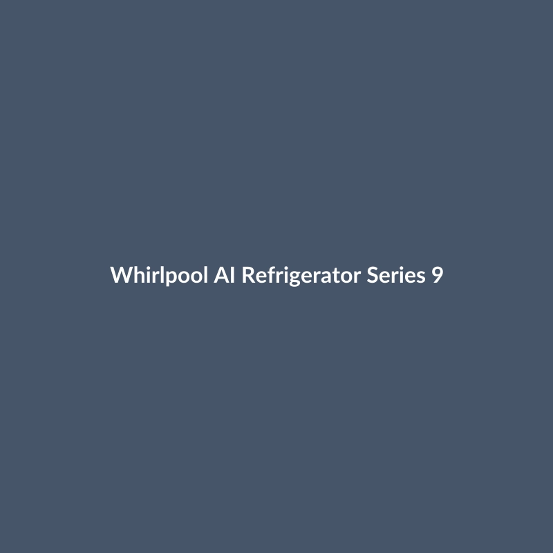 Whirlpool AI Refrigerator Series 9 in white, featuring smart home integration and modern design.