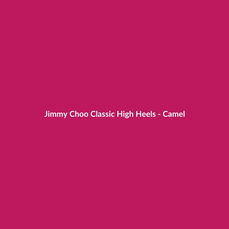 Jimmy Choo Classic High Heels in Camel leather, featuring a sleek design suitable for parties and evening wear.