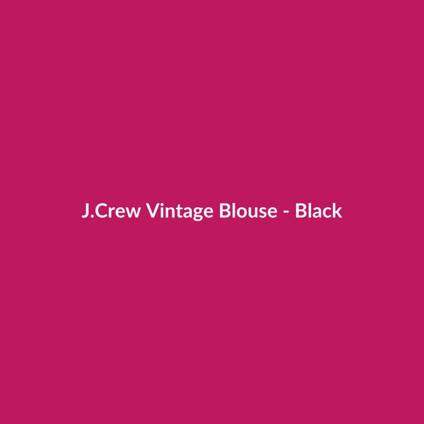 J.Crew Vintage Blouse - Black - 2