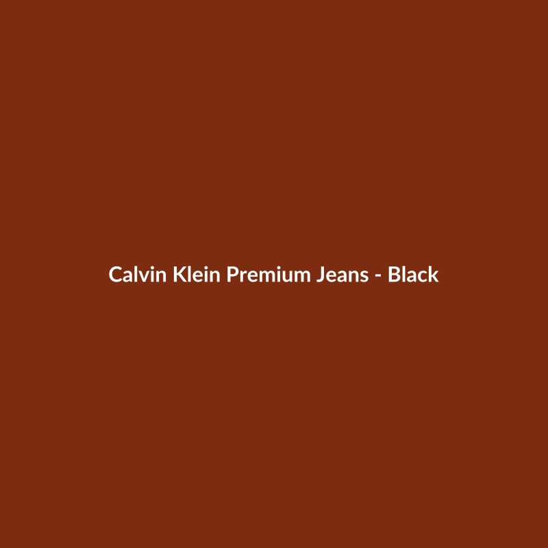 Calvin Klein Premium Black Jeans for Men with Tailored Fit