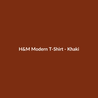 H&M Modern Khaki T-Shirt for men, featuring a regular fit and nylon material.