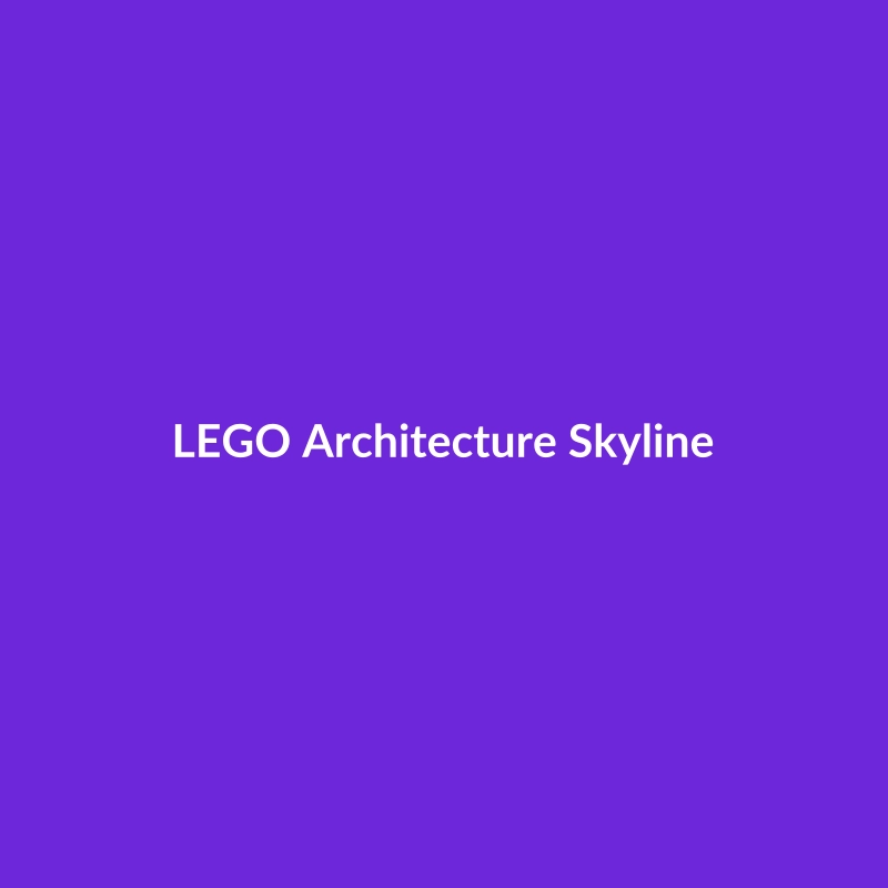 LEGO Architecture Skyline building set with 3937 pieces, showcasing famous city landmarks.