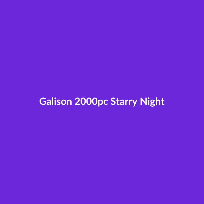 Galison 3000 piece Starry Night puzzle featuring a famous Van Gogh painting, made of plush fabric.