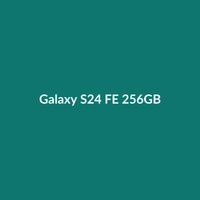 Samsung Galaxy S24 FE 256GB smartphone in Green, showing its 108MP camera and large display.