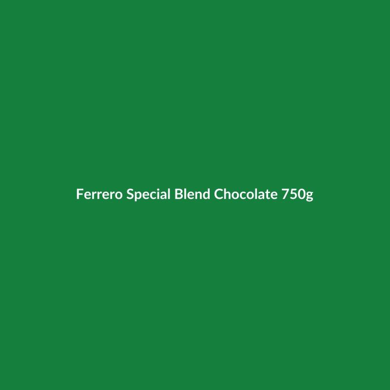 Ferrero Special Blend Chocolate 750g - A large pack of premium Ferrero chocolates, featuring organic and gluten-free qualities.