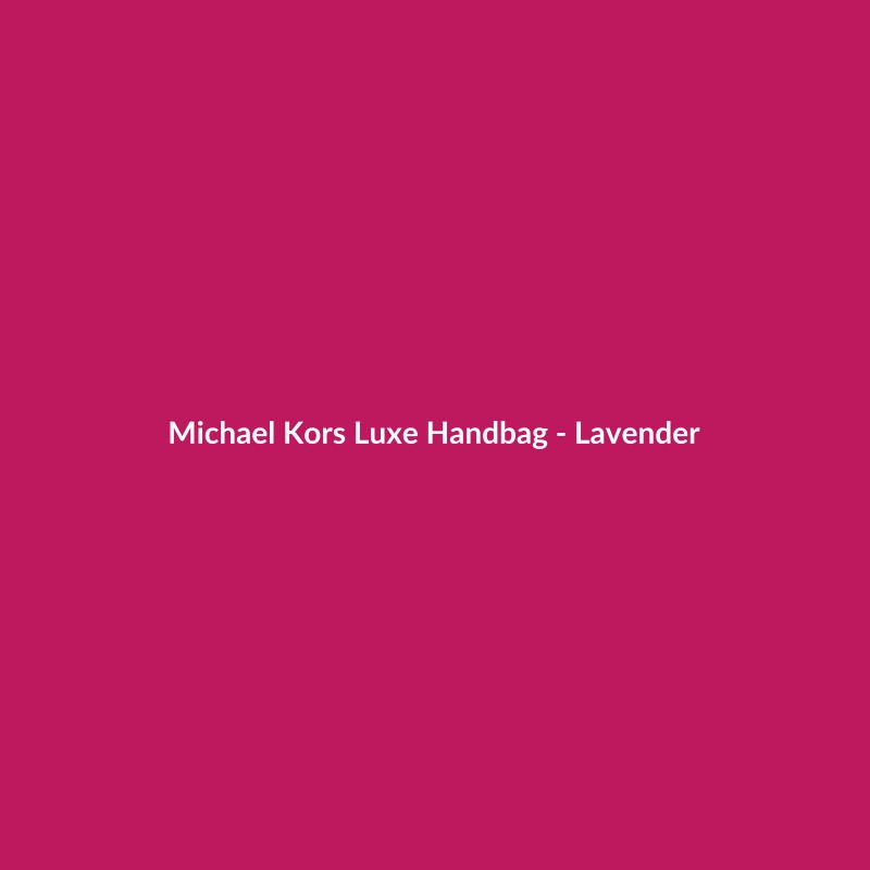 Michael Kors Luxe Handbag in Lavender satin, a stylish party accessory for women.