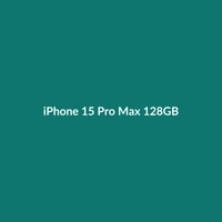 iPhone 15 Pro Max 128GB in Natural Titanium, showcasing its large foldable screen and camera system.