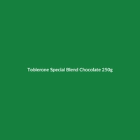 Toblerone Special Blend Chocolate bar, 250g, featuring the iconic triangular shape and unique blend.