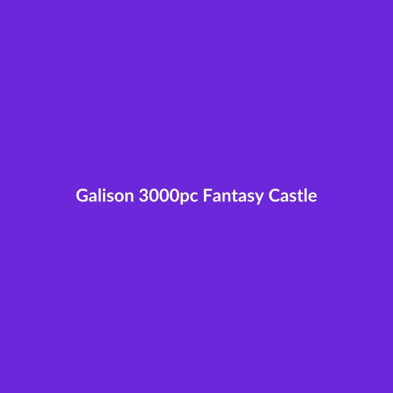 Galison 3000pc Fantasy Castle Puzzle featuring a detailed, whimsical castle illustration. Plush fabric material.