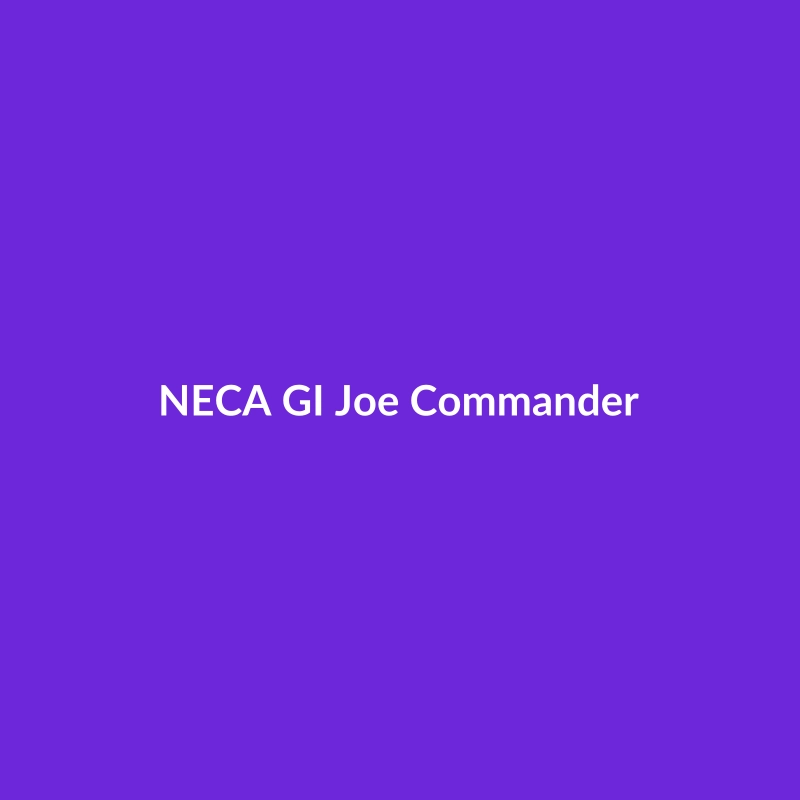 NECA GI Joe Commander action figure, made of wood, suitable for all ages, CPSC Certified.