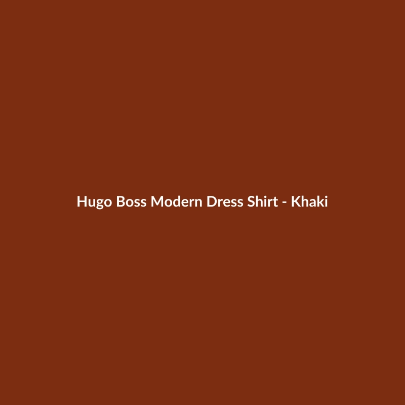 Hugo Boss Modern Dress Shirt in Khaki, Men's Slim Fit, Cashmere Blend