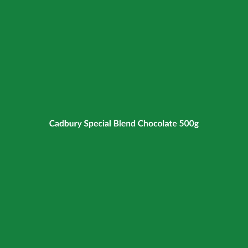 Cadbury Special Blend Chocolate 500g bar, organic, made in Spain