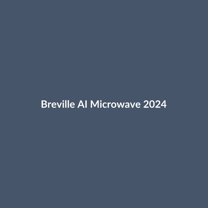 Breville AI Microwave 2024 in Matte Black and Stainless Steel, showcasing smart features and modern design.