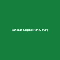 Jar of Barkman Original Honey 500g, a golden liquid honey sourced from Spain.