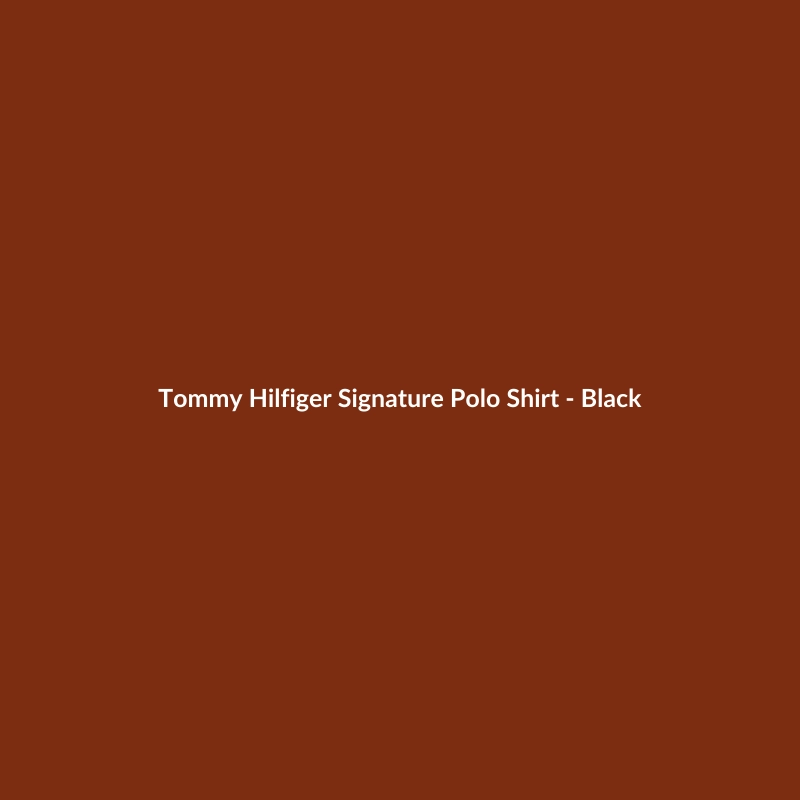 Tommy Hilfiger Signature Polo Shirt in Black, Men's Slim Fit, Cotton Blend