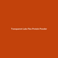 Transparent Labs Flex Protein Powder in Strawberry flavor, featuring green and orange packaging, with 31 servings.