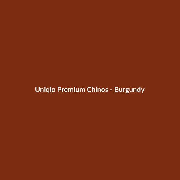 Uniqlo Premium Chinos - Burgundy - 2