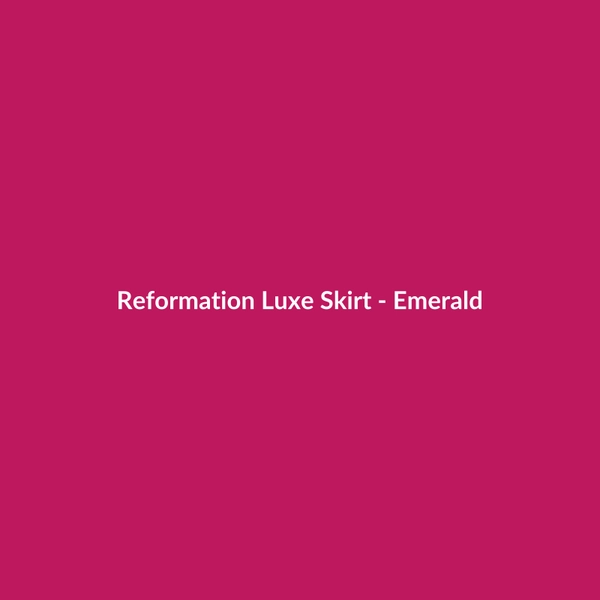 Reformation Luxe Skirt - Emerald - 2