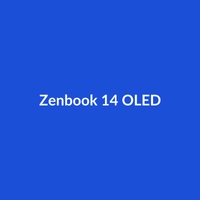 ASUS Zenbook 14 OLED laptop in Dark Green, showcasing its sleek design and 14-inch 120Hz OLED display.