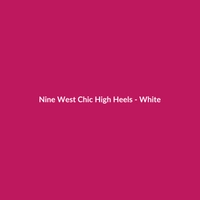 Nine West Chic White Velvet High Heels for Women - Ideal for Work