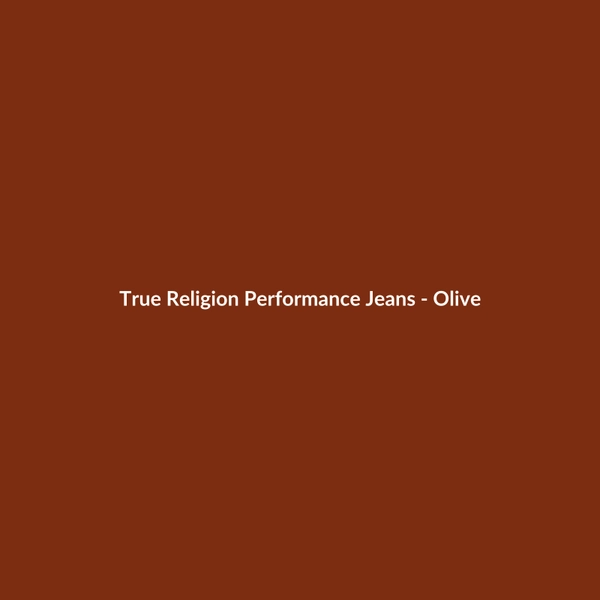 True Religion Performance Jeans - Olive - 2