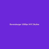Ravensburger 1000 piece puzzle featuring a detailed illustration of the New York City skyline at dusk.