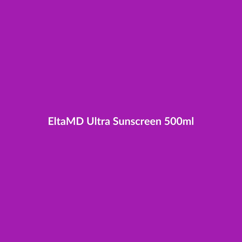 EltaMD Ultra Sunscreen 500ml bottle, featuring anti-aging ingredients for oily skin.